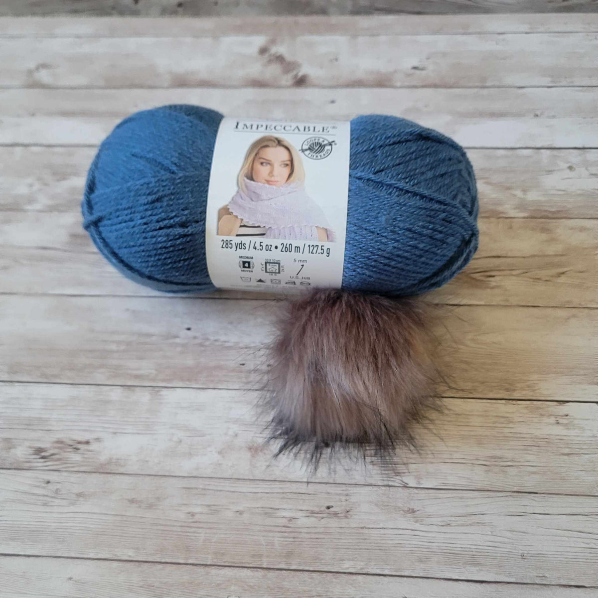 Worsted Weight Yarn + Pom Pom Bundle CinDWood Looms