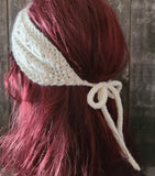 Janae Yagi Loom Knit ePattern: Lace Tied Headband Pattern