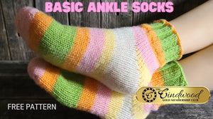 Janae Yagi Loom Knit ePattern: Simple Ankle Socks Patterns