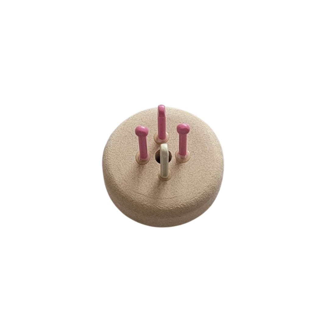 I-cord Loom- 4 peg Sock Yarn -Pink pegs (small hole) – CinDWood Looms