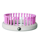 CinDWood Looms 1/2" 30 peg Adult Slipper/ Preemie Hat 2-5 lbs Knitting Loom Pink Looms