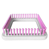 CinDWood Looms 1/2" 56 peg  7" Square Dual Purpose Hot Pad/Potholder Weaving/ Knitting Loom (LOOM ONLY) Pink Looms