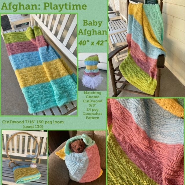 Loom Knit ePattern: Playtime Baby Blanket – CinDWood Looms