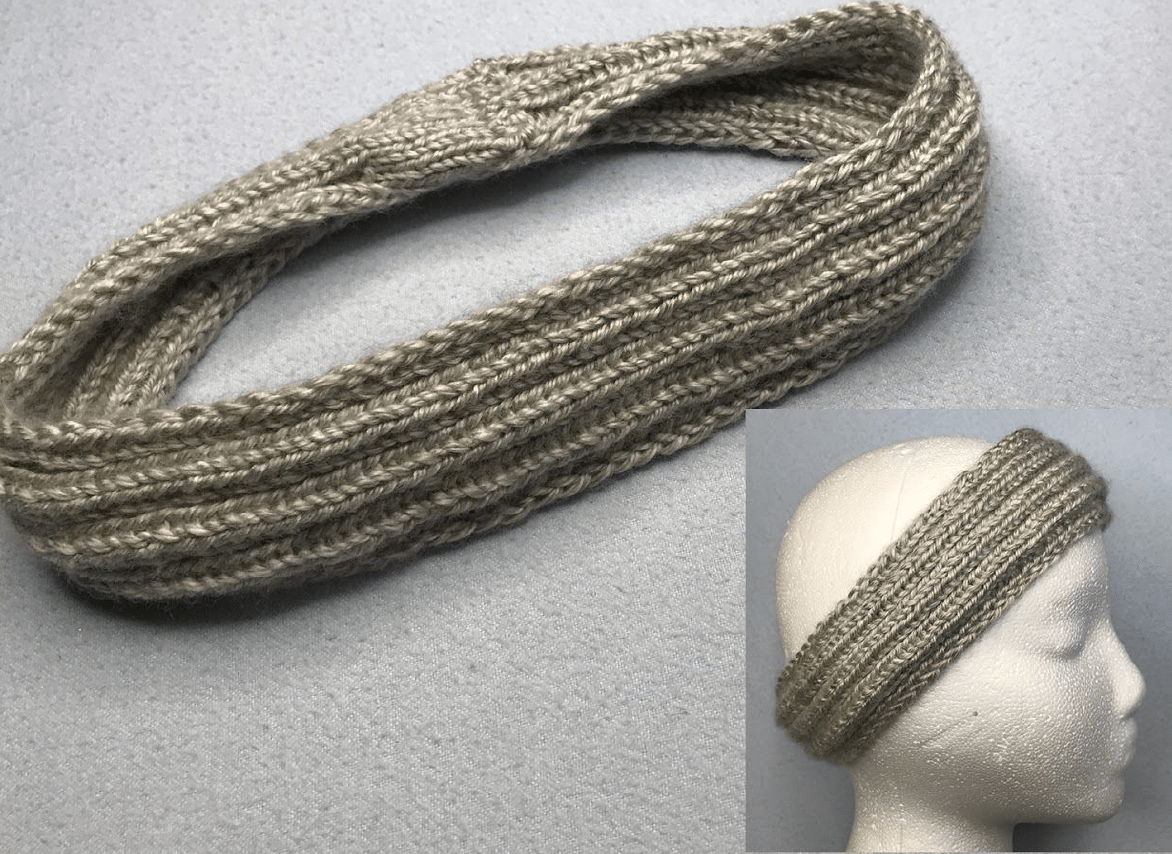 Loom Knit ePattern: Ribbed Headband – CinDWood Looms display picture 1