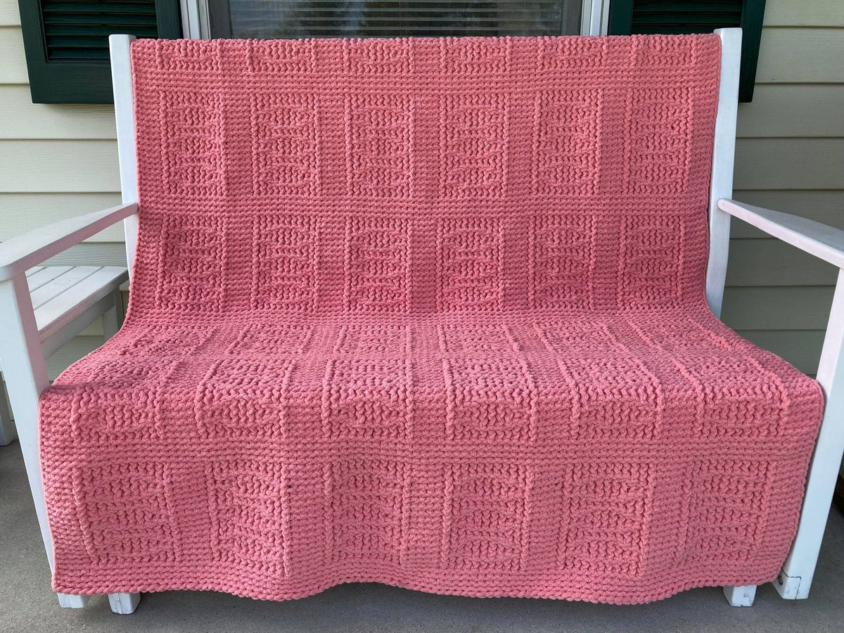 Loom Knit ePattern Afghan Framed CinDWood Looms