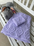 Laurie Schue Loom Knit ePattern: Double Diamonds Baby Blanket Pattern