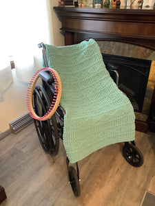 Laurie Schue Loom Knit ePattern: Serenity Wheelchair Lapghan Pattern