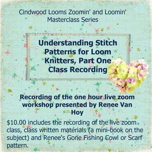 Renee Van Hoy Recorded Class: Part 1, Understanding Stitch Patterns for the Loom
