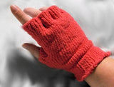 fingerless gloves red