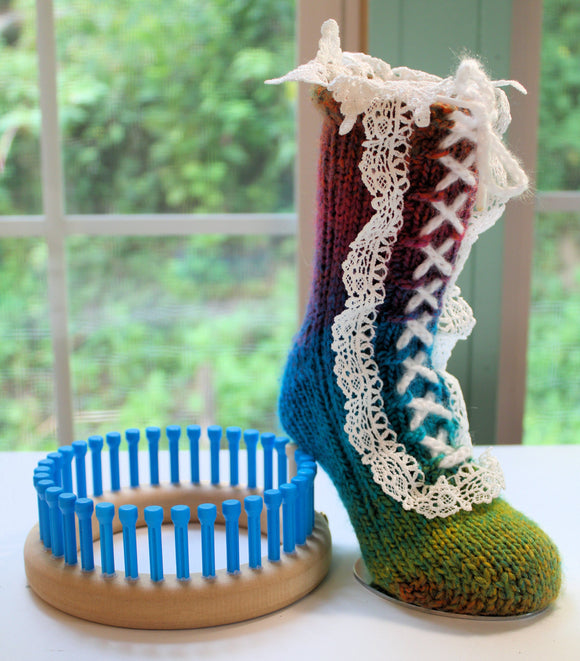 Scarlett Royale Loom Knit ePattern: Corset Socks Pattern
