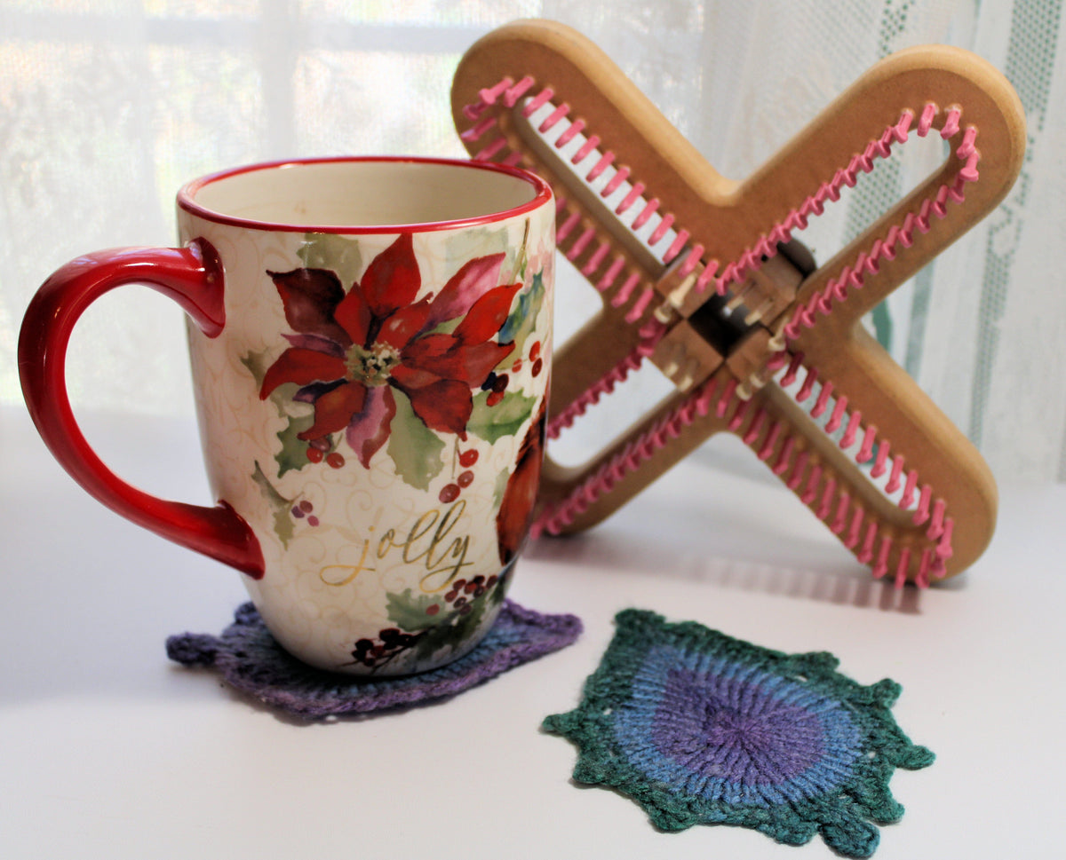 Loom Knit ePattern: Chubby Cable Cup Cozy – CinDWood Looms