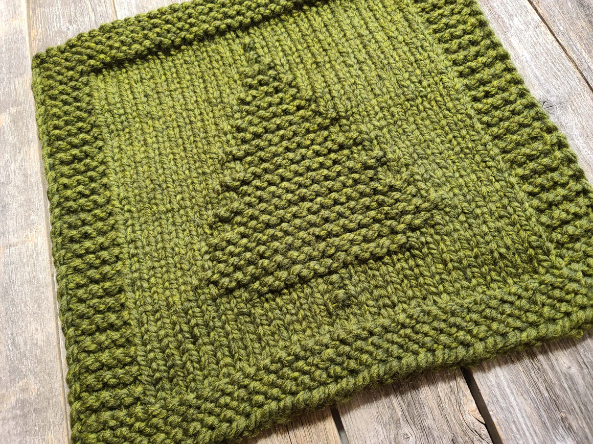 Loom Knit ePattern: Blue Spruce Tree Square – CinDWood Looms