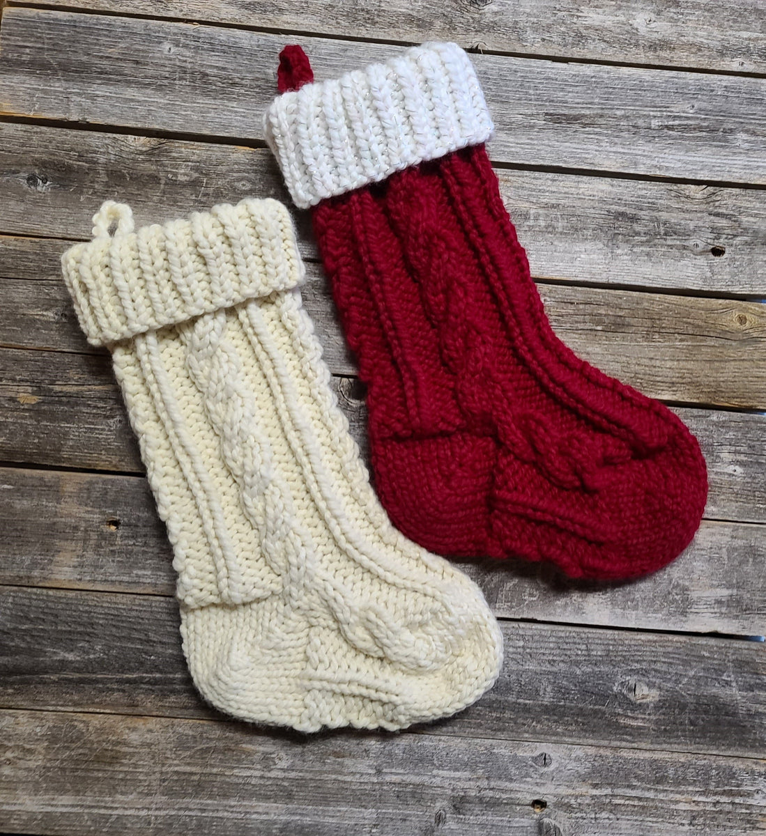 Loom Knit ePattern: Cable Stocking – CinDWood Looms