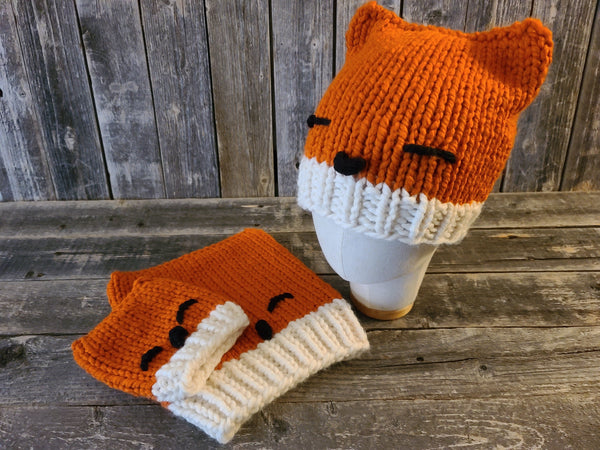 Loom Knit ePattern: Fox Hat – CinDWood Looms - Main Image