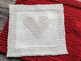 Janae Yagi Loom Knit ePattern: Garter Heart Square Pattern