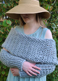 Janae Yagi Loom Knit ePattern: Jumbo Jumper Shrug Wrap ePattern