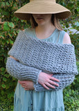 Janae Yagi Loom Knit ePattern: Jumbo Jumper Shrug Wrap ePattern