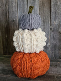 Janae Yagi Loom Knit ePattern: Textured Pumpkin Stack Pattern