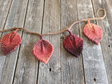 Janae Yagi Loom Knit Pattern: Autumn Leave Garland Pattern