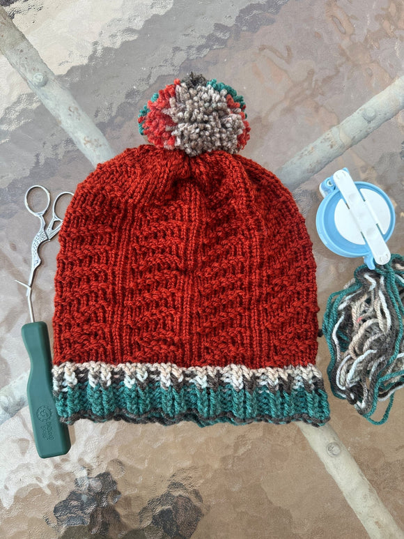 Kamalkknits Loom Knit ePattern: Pumpkin Pie Beanie