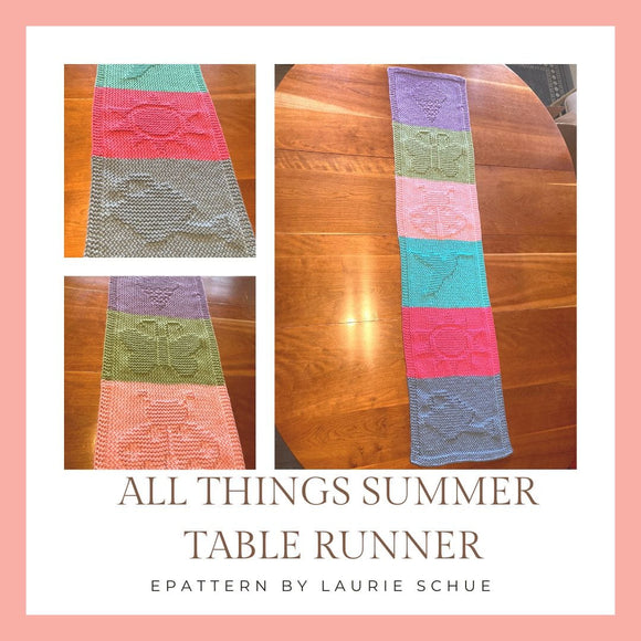 Laurie Schue Loom Knit ePattern: All Things Summer Table Run Pattern