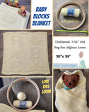 Laurie Schue Loom Knit ePattern: Baby Blocks Blanket Pattern