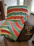 Laurie Schue Loom Knit epattern: Laurie's Crazy Ruffle Blanket Pattern