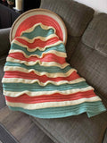 Laurie Schue Loom Knit epattern: Laurie's Crazy Ruffle Blanket Pattern