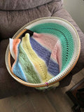 Laurie Schue Loom Knit ePattern: Not So Scrappy Scrap Blanket ePattern