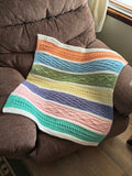 Laurie Schue Loom Knit ePattern: Not So Scrappy Scrap Blanket ePattern