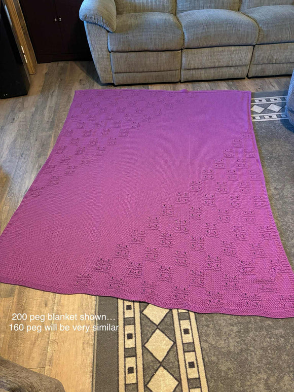Laurie Schue Loom Knit ePattern: Roll the Dice Blanket 7/16