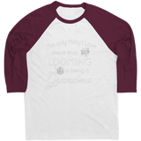 teelaunch Being A Grandma Raglan T-Shirt White/ Maroon / S Apparel