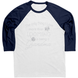 teelaunch Being A Grandma Raglan T-Shirt White/ Navy / S Apparel
