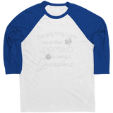 teelaunch Being A Grandma Raglan T-Shirt White/ True Royal / S Apparel