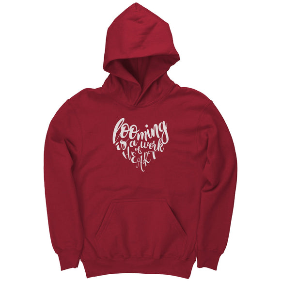 teelaunch Looming is a Work of Heart Hoodie Swag Cardinal Red / XS Apparel