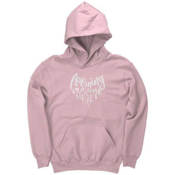 teelaunch Looming is a Work of Heart Hoodie Swag Light Pink / XS Apparel