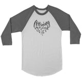 teelaunch Looming is a Work of Heart Raglan T-Shirt Swag White/ Asphalt / S Apparel