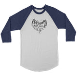 teelaunch Looming is a Work of Heart Raglan T-Shirt Swag White/ Navy / S Apparel