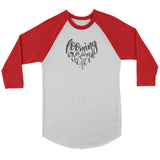 teelaunch Looming is a Work of Heart Raglan T-Shirt Swag White/ Red / S Apparel