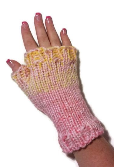 Loom Knit ePattern: Double Rib Edge Fingerless Glove