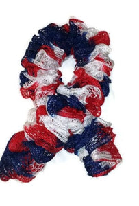 patriotic ruffle scarf
