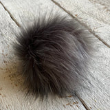 CinDWood Crafts Faux Fur (Pom Pom) Silver Tipped Black Accessories