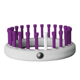 CinDWood Looms 5/8"  24 peg Preemie Hat/Adult Slipper Knitting Loom 2-5 lbs Purple Looms