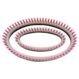 5/8" Oval Cowl 2 pc Knitting Loom Set Pink