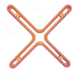 CinDWood X 1/2" 176 peg Extra Large X Knitting Loom Pink Looms
