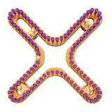 1/2" 96 peg Small Universal X Knitting Loom Purple