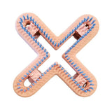 1/4" 112 peg Universal Mini X Sock Knitting Loom Winter Blue
