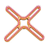 5/8" 104 peg Large X Knitting Loom Pink