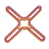 5/8" 104 peg Large X Knitting Loom Purple