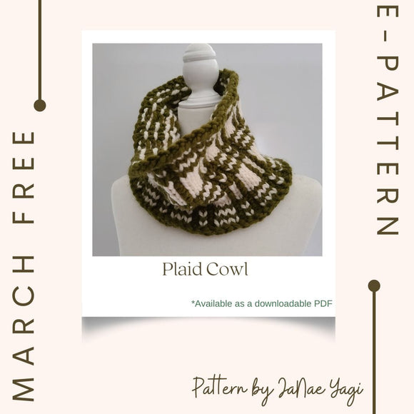 Janae Yagi Loom Knit ePattern: Plaid Cowl Pattern